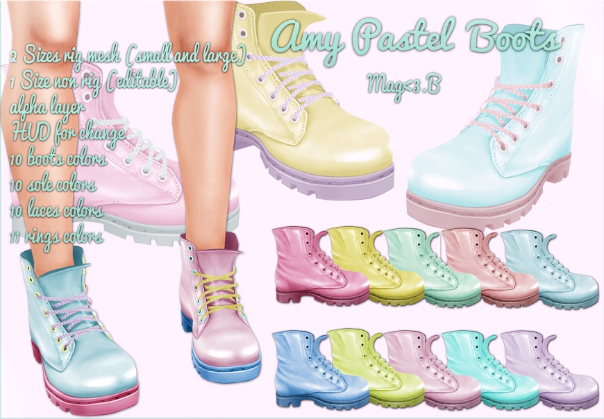 amy pastel boots